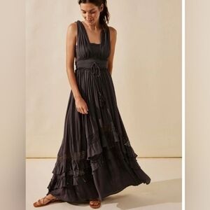 Free People Santa Maria Maxi vintage gray Discontinued color Sz large